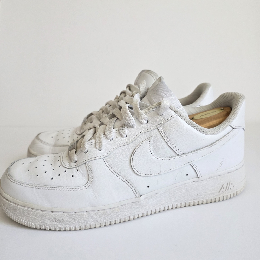2 pairs Mens Nike white Air Force1 size 10 - Picture 4 of 8